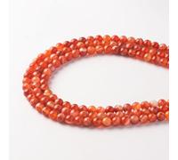 6mm Red Striped Agate Stone Beads for Bracelets Making, Gemstone Beads for Jewellery Crafting (55~60Pcs)