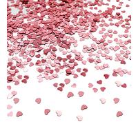 6mm Rose Gold Metallic Shiny Hearts Confetti Heart Shaped Glitter ConfettiBridal Shower HeartConfetti,Hen Party Confetti,30g Hen Do ConfettiRose Gold Wedding Table Confettis for Party Accessories