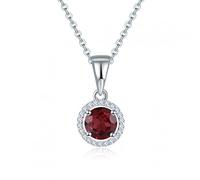 6mm Round Chrome Diopside Silver Pendant Genuine Gemstone Solid Chain Fine Elegant Women Jewelry