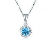 6mm Round Chrome Diopside Silver Pendant Genuine Gemstone Solid Chain Fine Elegant Women Jewelry