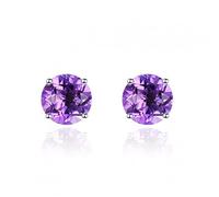 6mm round garnet 925 stud earrings genuine red gemstone solid fine 1