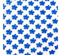 6mm Royal Blue Flower ✽ Self Adhesive Stick on Gems ✽ 100 per Sheet