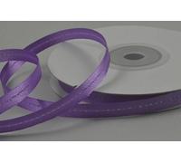 6mm Satin Ribbon with Centre Stitch 2/5/10 Metre Cut from roll (5 Metre, Purple)