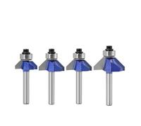 6mm Shank 45 Degree Chamfer Router Bit The high quality Edge Forming Bevel Woodworking Milling Cutter for Wood Bits(4PCS)