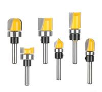 6mm Shank Round Nose Router Bit for Bowl and Tray Templates, Suitable for Solid Wood, MDF, Particle Board, Acrylic, PVC, EVA, and Foam Materials (B)
