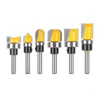 6mm Shank Round Nose Router Bit for Bowl and Tray Templates, Suitable for Solid Wood, MDF, Particle Board, Acrylic, PVC, EVA, and Foam Materials (A)