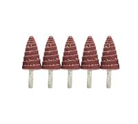 6mm Shank Sandpaper Grinding Heads 5pcs 80 Grit Tapered Cone for Precision Sanding on Wood Plastic Metal (6×25mm)