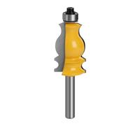 6mm Shanks Yellow Coated Fish Tail Router Bit Hard Metal Wood Carving Tool for Smooth Curved Furniture Edges Hard Metal Fishtail Engraving Bit