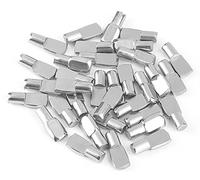 6mm Shelf Pegs,Fit 6mm Diameter Hole Cabinet Furniture Spoon Shape Support Pins for Shelves Nickel Plated(40 Pieces)