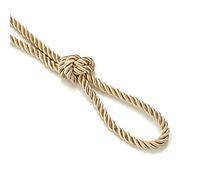 6mm Silky Barley Twist Cord Rope Braid 3 Ply & Matching 16mm Flanged Insertion Piping Furnishing Upholstery Crafts Trimming,36 Colors. High Strength, Neotrims. 5 Yards, Raw Silk (Cord)