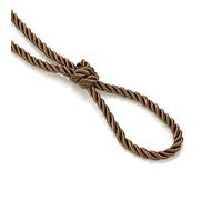 6mm Silky Barley Twist Cord Rope Braid 3 Ply & Matching 16mm Flanged Insertion Piping Furnishing Upholstery Crafts Trimming,36 Colors. High Strength, Neotrims. 10 Yards, Bronzy Brown (Cord)