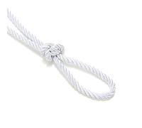 6mm Silky Barley Twist Cord Rope Braid 3 Ply & Matching 16mm Flanged Insertion Piping Furnishing Upholstery Crafts Trimming,36 Colors. High Strength, Neotrims. 10 Yards, Vintage White (Cord)