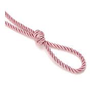 6mm Silky Barley Twist Cord Rope Braid 3 Ply & Matching 16mm Flanged Insertion Piping Furnishing Upholstery Crafts Trimming,36 Colors. High Strength, Neotrims. 5 Yards, Dusky Rose Pink (Cord)