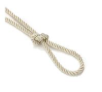 6mm Silky Barley Twist Cord Rope Braid 3 Ply & Matching 16mm Flanged Insertion Piping Furnishing Upholstery Crafts Trimming,36 Colors. High Strength, Neotrims. 1 Yard, Vanilla Ivory (Cord)