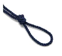 6mm Silky Barley Twist Cord Rope Braid 3 Ply & Matching 16mm Flanged Insertion Piping Furnishing Upholstery Crafts Trimming,36 Colors. High Strength, Neotrims. 5 Yards, Navy Blue (Cord)