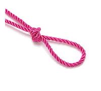 6mm Silky Barley Twist Cord Rope Braid 3 Ply & Matching 16mm Flanged Insertion Piping Furnishing Upholstery Crafts Trimming,36 Colors. High Strength, Neotrims. 5 Yards, Fuchsia (Cord)