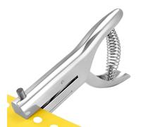 6mm Silver Single Hole Metal Hole Punch - High Performance Punch for Paper, Cards and PVC, with Punching Capacity for up to 20 Sheets, Zinc Alloy