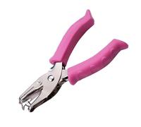 6mm Single Hole Punch, Handheld Hole Puncher with Soft Grip Handle, Small Holes Puncher, Little Single Puncher for DIY Crafts Notebooks Invoices Cards Gift Tags Home School Office (COLOR:Pink)