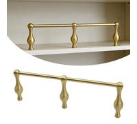 6mm Solid Brass Shelf Ra Control Bar with End & Center Brackets for Fall Protect in Kitchen Boohelves and Cabi38 Inches (97 cm)