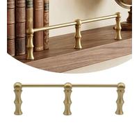6mm Solid Brass Shelf Ra with End & Center Brackets Kitchen Fall Protect Bar for Boohelves & CABI 38 Inches (97 cm) Control Protect System