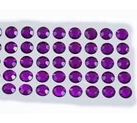 6mm SS30 Purple Amethyst Self Adhesive Acrylic Rhinestones Plastic Face Gems Stick On Body Jewels for DIY Cards and Invitations Crafts Bling Sticker - 5 Sheets - 250PCS