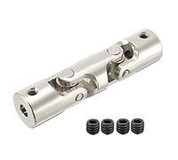 6mm to 6mm Inner Dia Rotatable Three-section Universal Joint Shaft Coupling Connectors Steering Couplers D12mm x L52mm