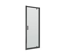 6mm Toughened Safety Glass Reversible Pivot Shower Door - 900mm - Black