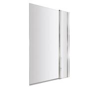 Balterley 998 x 1433mm Bath Shower Screen, Rectangular Shower Screens for Baths with Fixed Panel, 6mm Toughened Safety Bath Door Screen, 180° Pivot Double Panel Reversible Door Screens (Chrome)