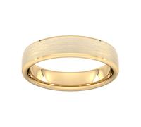 6mm Traditional Court Heavy Polished Chamfered Edges With Matt Centre Wedding Ring In 18 Carat Yellow Gold - Ring Size T