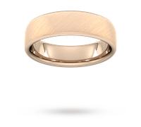 6mm Traditional Court Standard Diagonal Matt Finish Wedding Ring In 9 Carat Rose Gold - Ring Size T