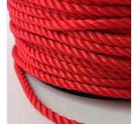 6mm Twisted Polypropylene Rope, for Crafts, DIY, Curtain Tiebacks, Home Decor, Bag Handles (10.Red, 10 meters)