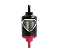 6mm Universal Inline Fuel Filter for Motorcycle Carburetor with Stainless Steel Core and Glass Sight(1 PCS)