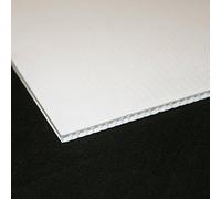 6mm White Correx Fluted Board A4 297 x 210 Correx Sheet Corrugated Plastic Sign