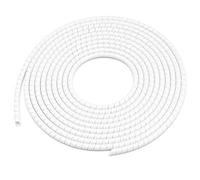 6mm White Spiral Cable Wrap, Flexible Cable Tidy Tube for Wire Management, Cable Protector Sleeve for TV, PC, Desk, Office, Home, Workshop and Network Leads, 10m