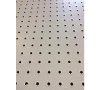 6mm White Wooden Pegboard 60 x 60cm 25.4mm Hole Centre 7.1mm Hole