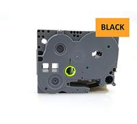 6mm Width Laminated Label Tape for Brother P-Touch PT-1000. Black ON Flourescent Orange. 8m in Length. TZe-B11. See Description for List of Compatible Printers. TZ-B11