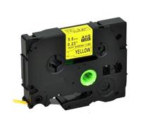 6mm Width Laminated Label Tape for Brother P-Touch PT-1000. Black ON Yellow. 8m in Length. TZe-611. See Description for List of Compatible Printers. TZ-611