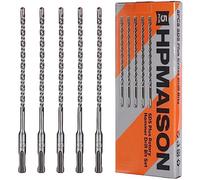 6mm x 210mm SDS Plus Rotary Hammer Drill Bit Set 5Pcs SDS Masonry Drill Bit | SDS Plus Shank, 4-Cutter Tungsten Carbide Tip, Cross Drill Bits for Wall Stone Concrete Brick Cement Granite Marble Masonry