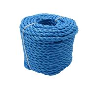 6MM x 220M Blue 3 Strand Polypropylene Rope Coil - Shipping Camping Fender Yacht