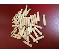 6mm x 25mm Beech Wooden Fluted dowels Pack 30