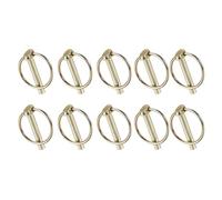 6mm x 45mm Linch Pins, Cotter Pin Lock Retaining Pins Trailers Tractors Mechanical, 10 Pcs