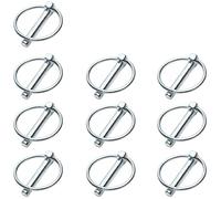 6mm x 45mm Linch Pins, Cotter Pin Lock Retaining Pins Trailers Tractors Mechanical, Silver 10 Pcs