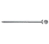 fischer 670525 FPF Power-Fast II 6 x 80 mm Chipboard Wood Screws, Countersunk Head with Phillips, Partially Threaded, Galvanised Blue Passivated, Box of 100