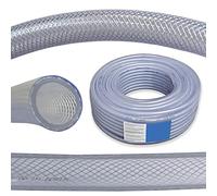 6mm x 9.2mm Clear Braided Reinforced hosepipe,tehnical Hose for air,Water,Fuel,Oil 5m Length