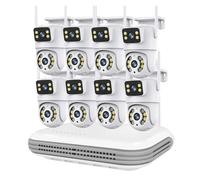 6MP CCTV System WiFi Camera NVR Kit Security Audio IP Cameras With Dual Lens Wireless 8CH NVR Video Surveillance Set(1T,NVR ADD 8A31 CAMERA_EU PLUG)