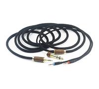 6N OCC Copper Silver Plated Upgrade Audio Cable 3.5mm Male & 6.3mm Adapter for Monolith M1060, M1060C, M565, M565, for AudioQuest NightHawk Headphone Walnut Wood Shell (2X 2.5mm Version)