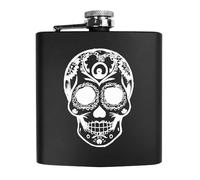 6oz (170ml) 'Day of The Dead Sugar Skull' Pocket Hip Flask (HP00029330)
