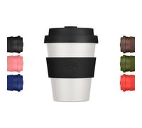 6oz 180ml Reusable Eco-Friendly 100% Plant Based Coffee Cup - Melamine Free & Biodegradable Dishwasher/Microwave Safe Travel Mug, Black Nature