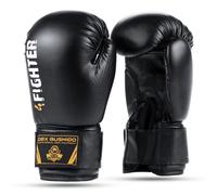 6oz Boxing Gloves for Kids - 4Fighter Black