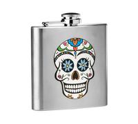 6oz Skull Design Stainless Steel Whiskey Liquor Alcohol Hip Flask Pocket Storage